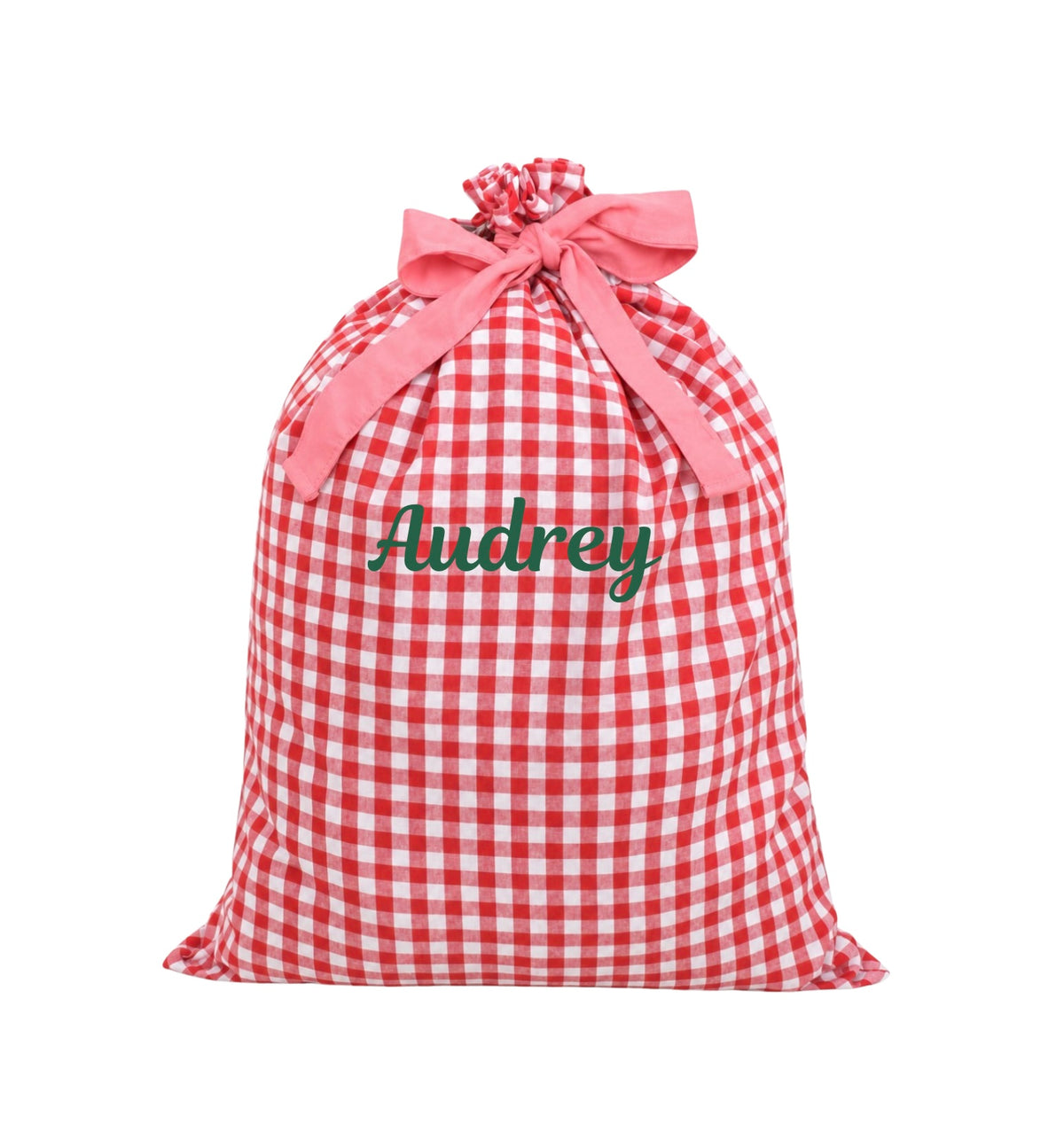 Gingham Santa Gift Bags