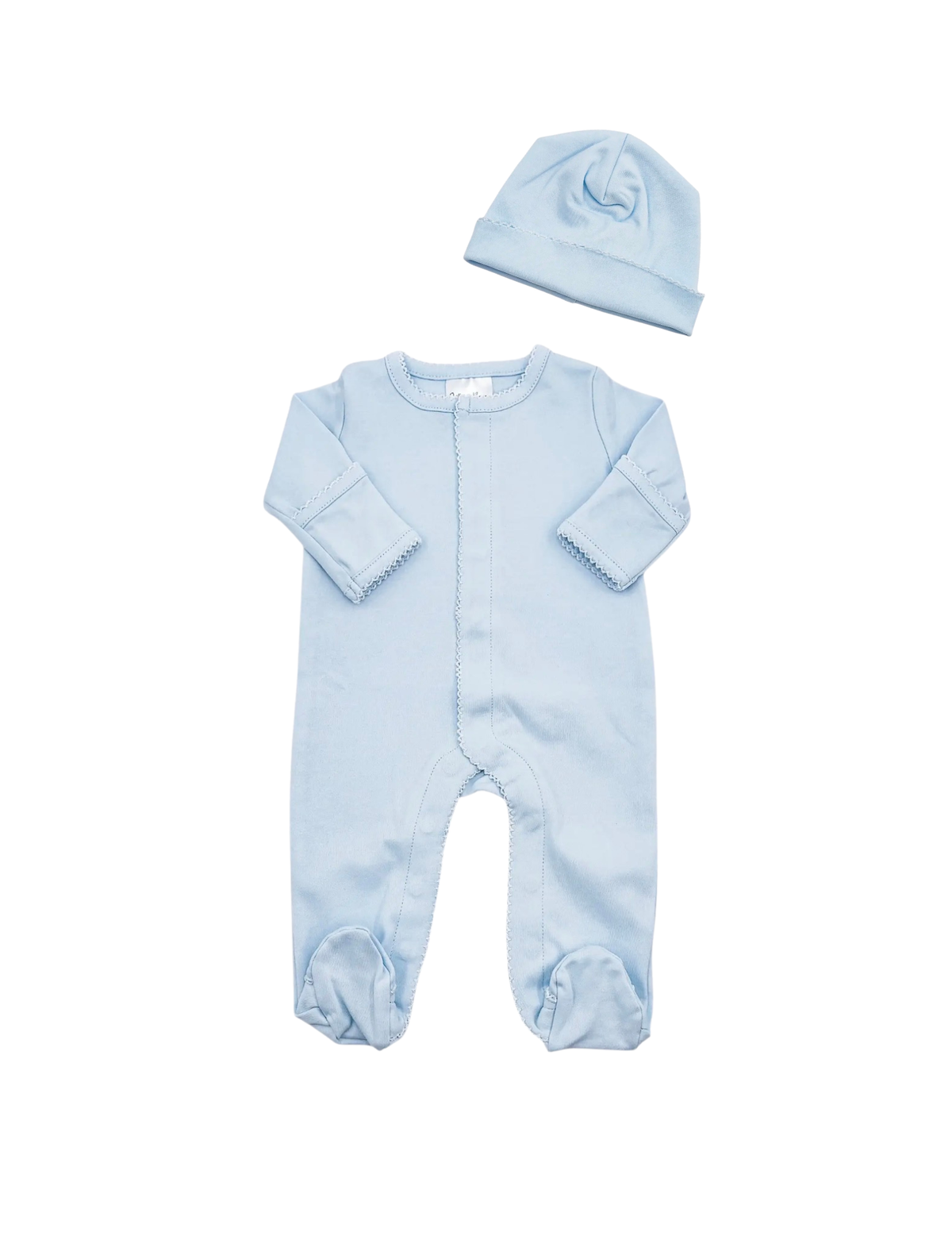 Baby Boy Blue Monogrammed Heirloom Outfit