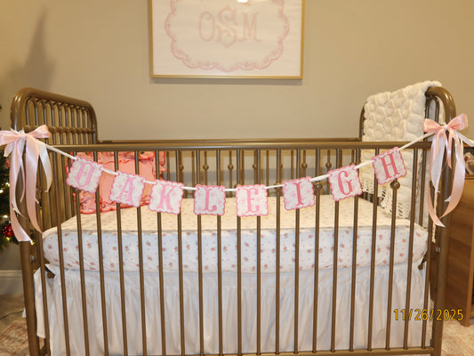 Baby Applique Name Banner