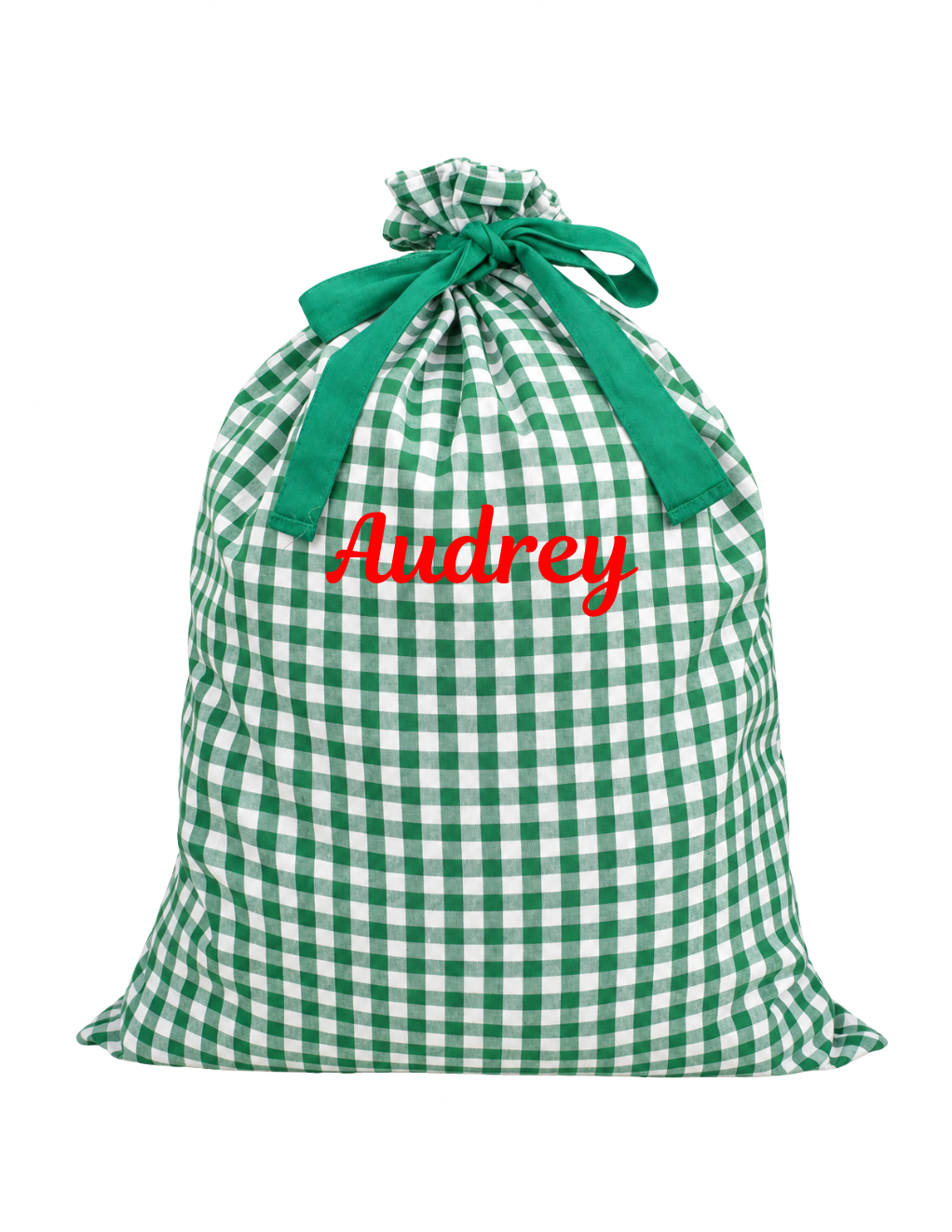 Gingham Santa Gift Bags