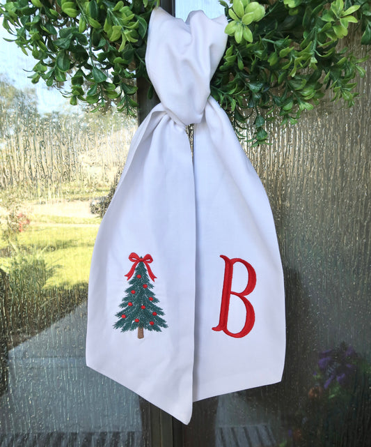 O Christmas Tree Wreath Sash