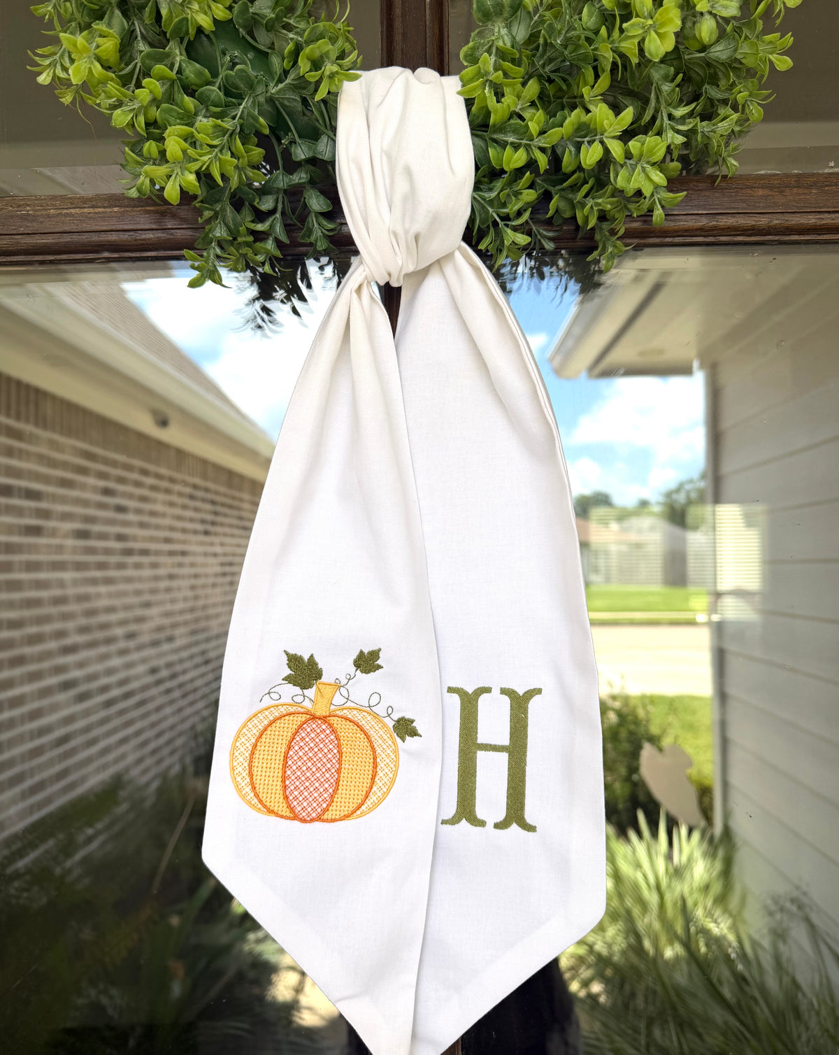 Chic Pumpkin Wreath Sash