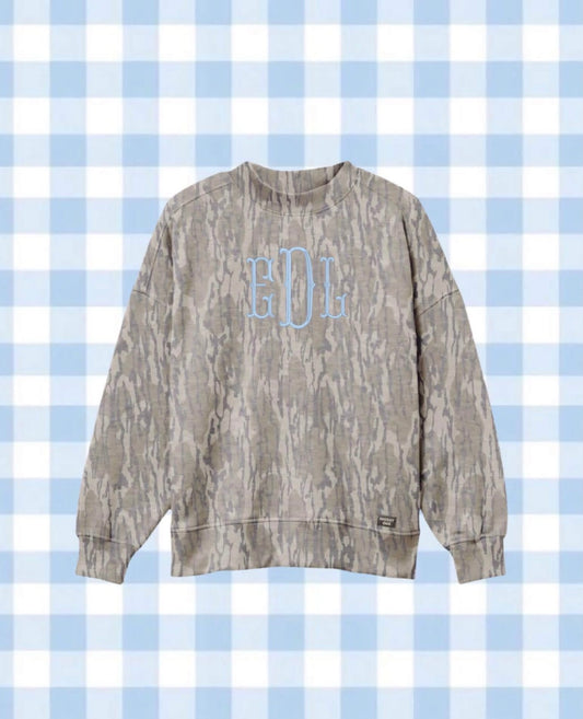 Monogramed Mossy Oak Mockneck