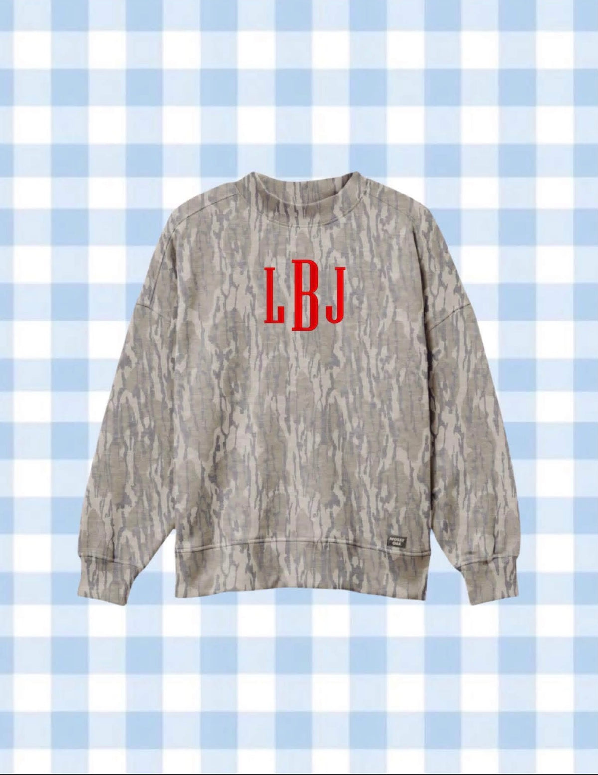 Monogramed Mossy Oak Mockneck