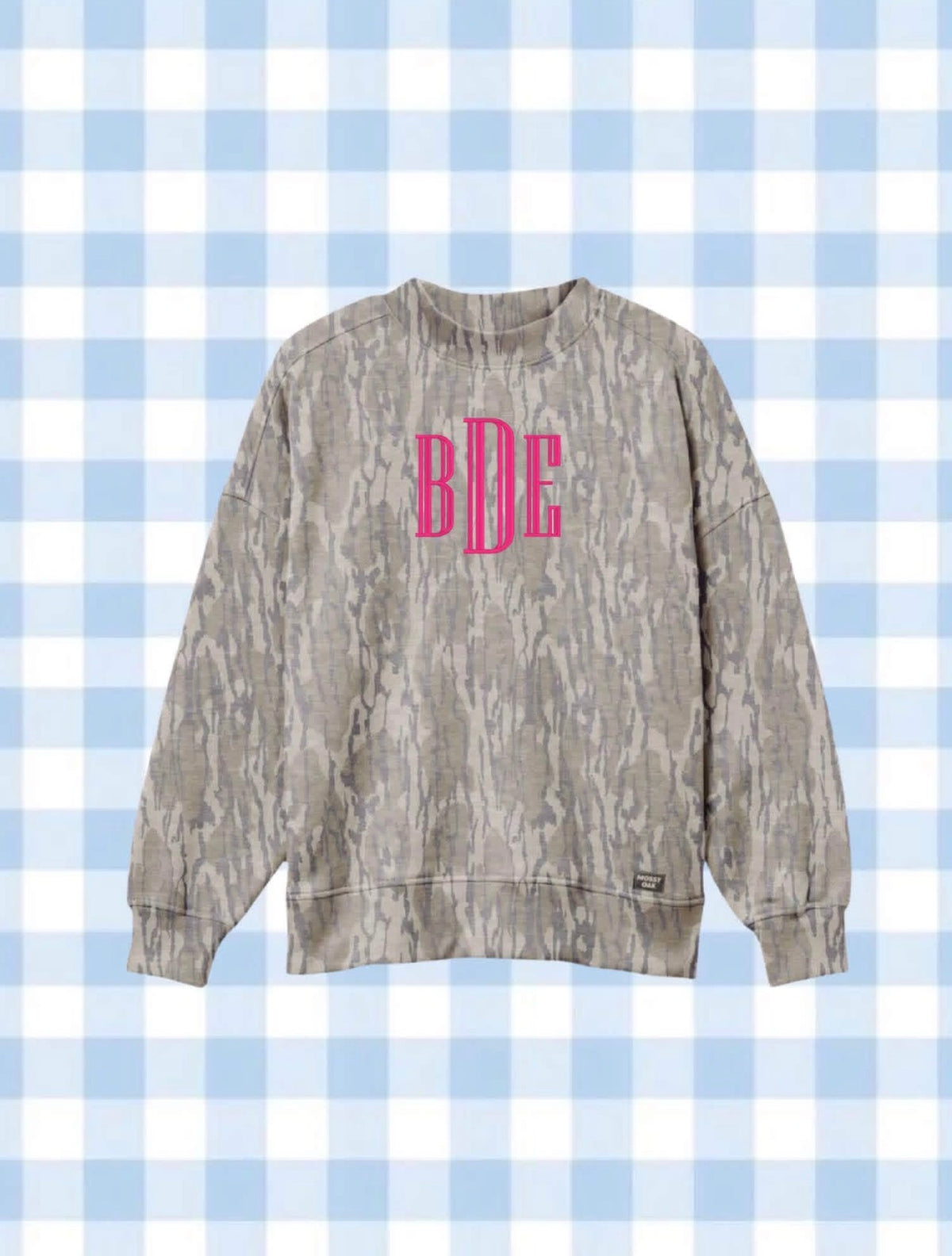 Monogramed Mossy Oak Mockneck