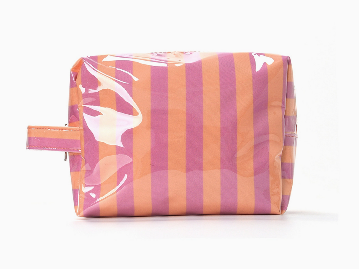 Striped PVC Cosmetic Bags