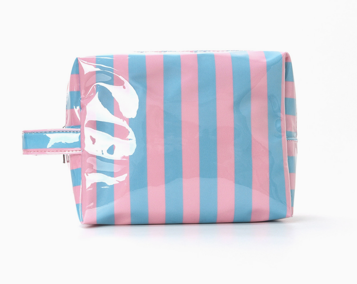 Striped PVC Cosmetic Bags